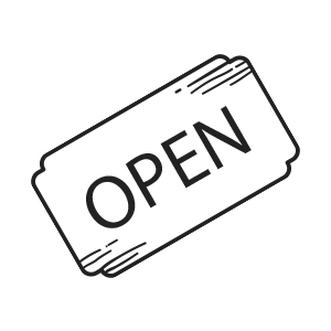 Icona cartello OPEN